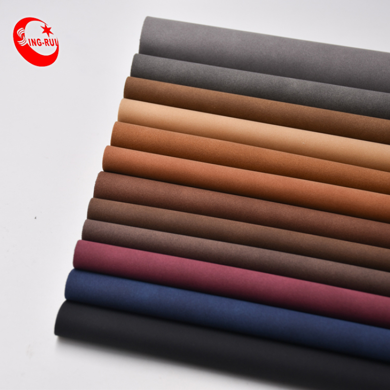 Leather Shoes New Arrival PU Artificial Leather Matter Color Suede Effect Brushed Leather for man shoes