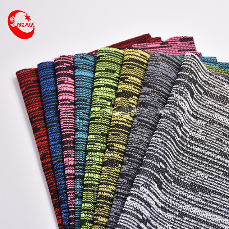 mesh Fabric Colorful Striped Elastic mesh Fabric For Sport Shoes