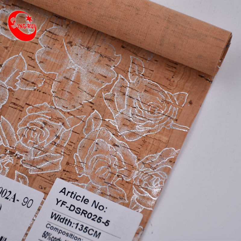 Natural Cork Thick Foiled Design Cork Sheet For Shoes