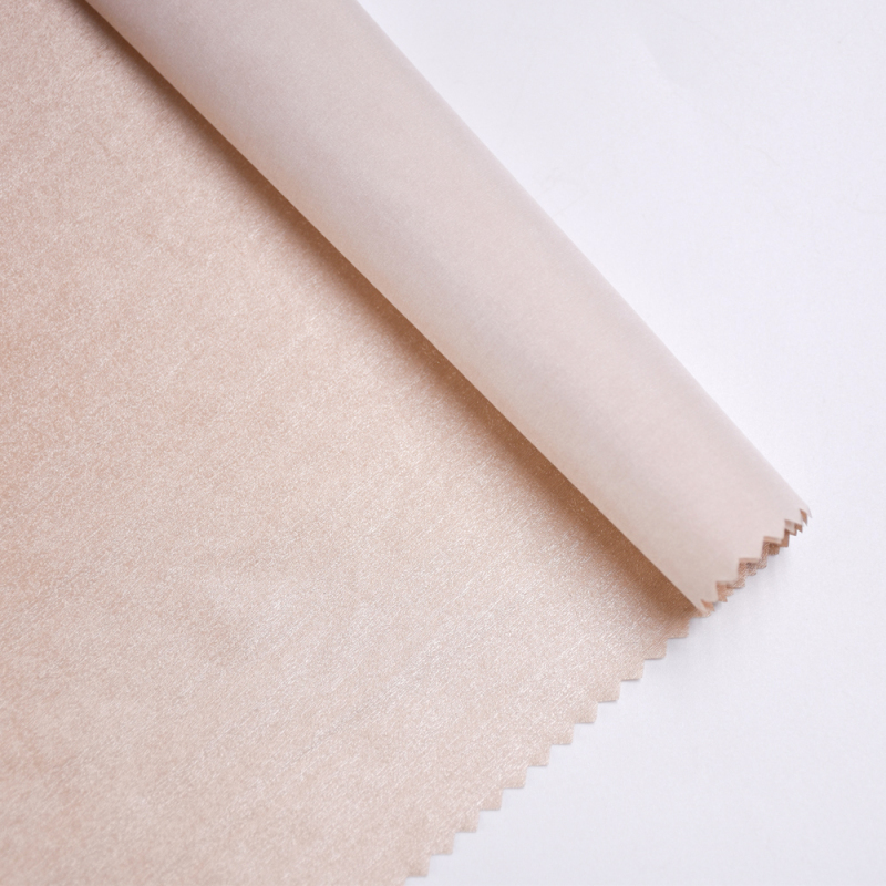 SK229022 soft skin-feeling material suitable for garment leather  0.2MM  thickness  backing Pongee Made in China factory