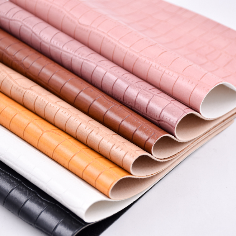 Classic Stone Embossed Pattern PVC Leather Roll Material for Bag