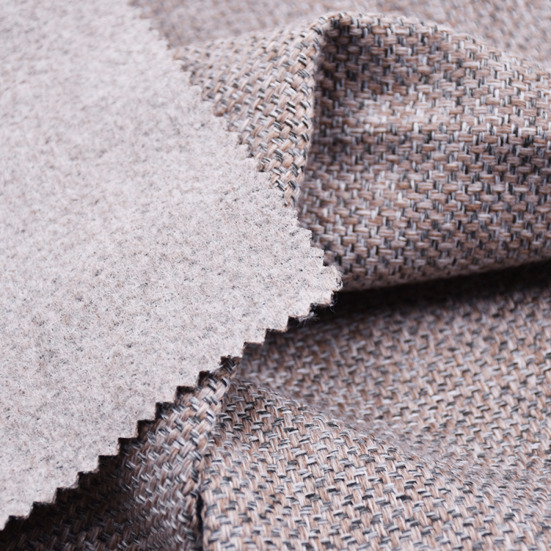 100 Polyester High quality upholster 100% polyester woven trending products coating sofa linen look fabric