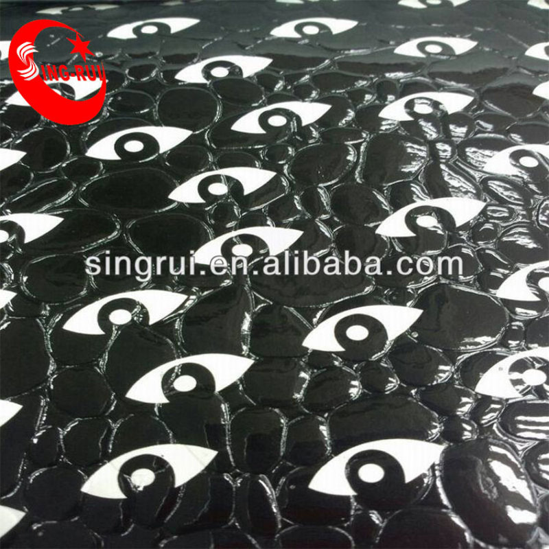 fashionable artificial pu leather with eyes for lady shoe&bag