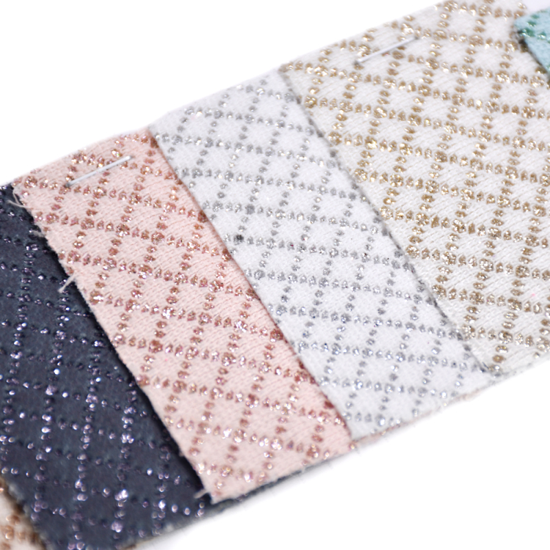 Very Popular Wenzhou Shiny 3D Chunky Glitter Leather Fabric