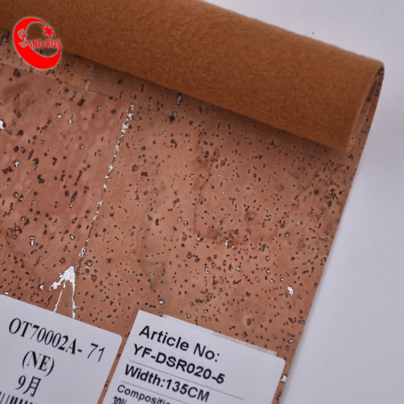 Colored Cork Fabric Rainbow  Cork Leather Fabric