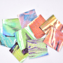 3D Glow In The Dark Rainbow Color Reflective Film Fabric Material Synthetic Pu Tpu Leather For Shoes Bags