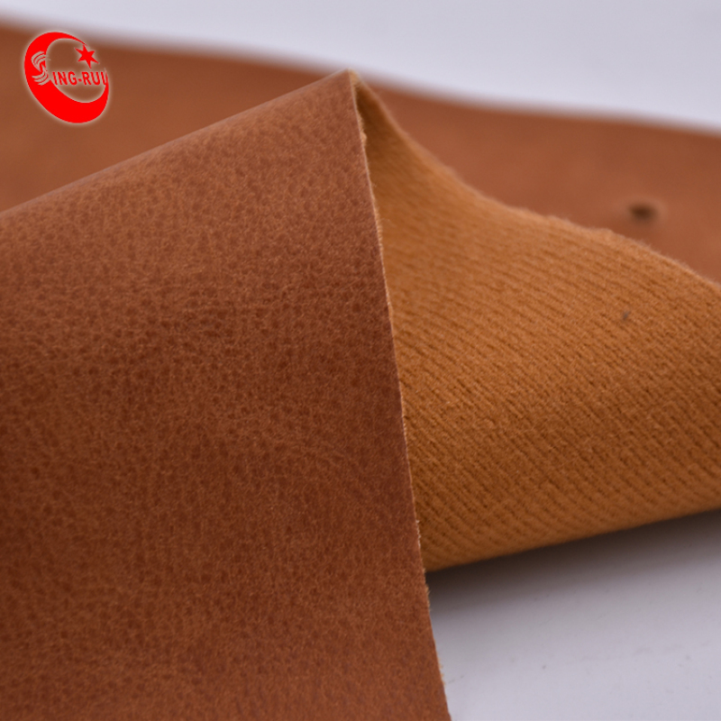 Two Tones Leather PU Synthetic Printed Leather Fabric Rolls