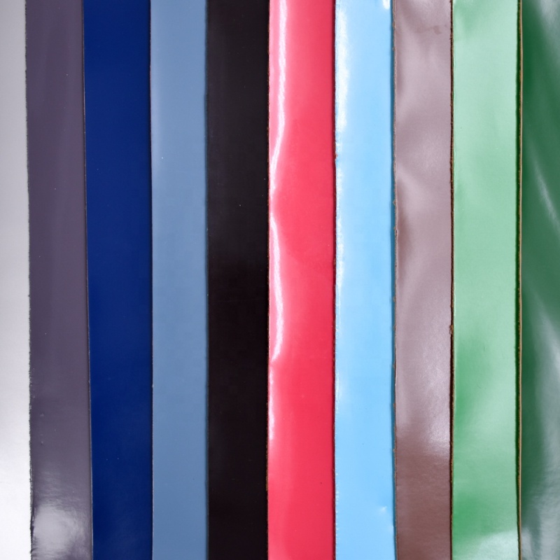 Wrinkle free Woven Patent Leather Pu Synthetic Leather For Shoes