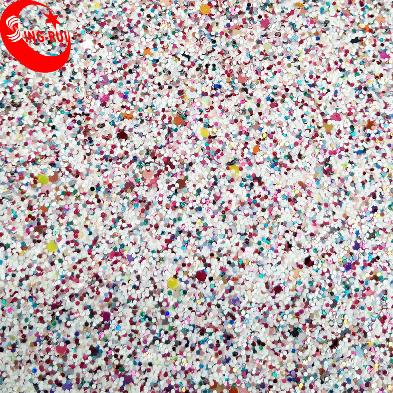 Very Popular Wenzhou Shiny 3D Chunky Glitter Leather Fabric