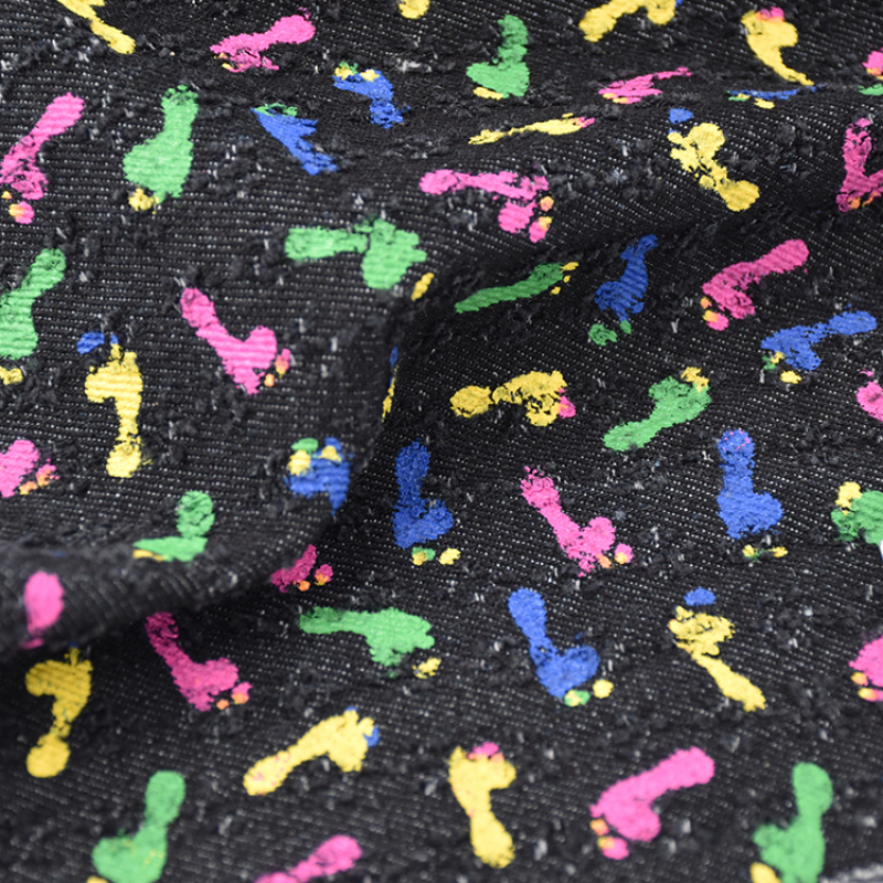 free samples china custom printed colored knitted tencel jacquard denim cloths stretch fabric denim for jeans
