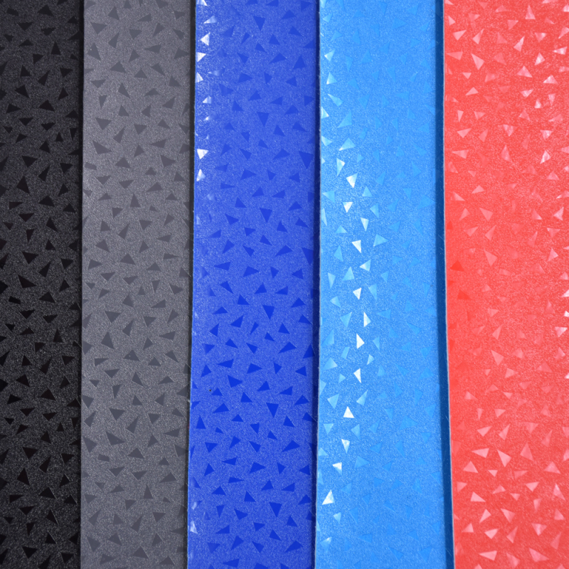 Free Sample 2020 s/w collection  emboss  pvc Synthetic Leather Fabric for shoes triangle pattern Multiple colors to choose from