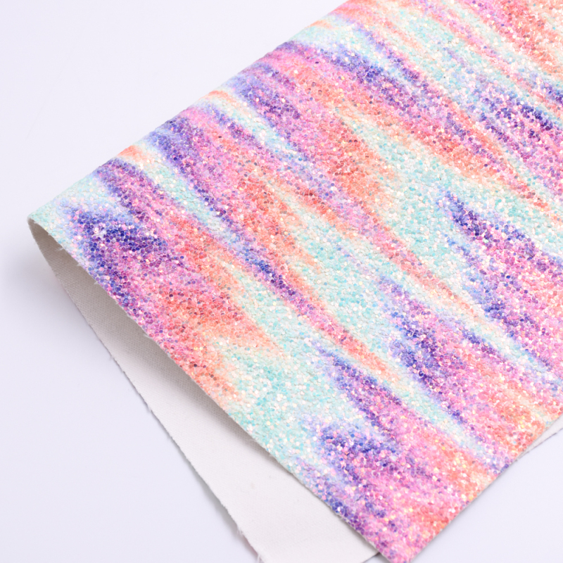 Classic Shining Chunky Zarina Fabric  Glitter Faux Leather for craft