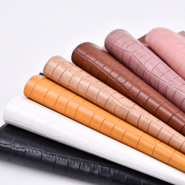 Classic Stone Embossed Pattern PVC Leather Roll Material for Bag