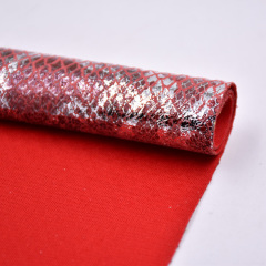 Fabricante de telas baratas Stock personalizado 100 Poliéster tejido de piel de serpiente Material Tela Tela Bolsa de tapicería Zapato