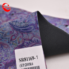 Printed Leather Fabric Rolls Embossing Artificial Leather Fabric