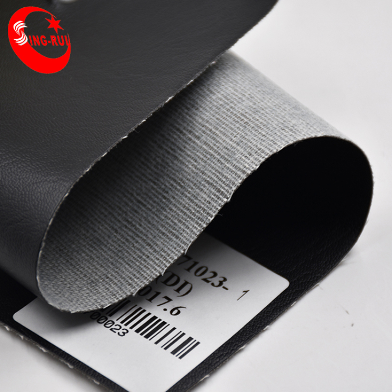 Black pu leather Soft Synthetic leather for garment sell to Colombia