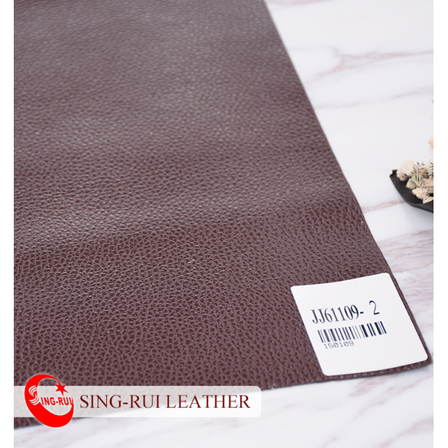 Pu Artificial Synthetic Leather For Sofa With Lychee Pattern