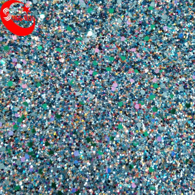 Very Popular Wenzhou Shiny 3D Chunky Glitter Leather Fabric