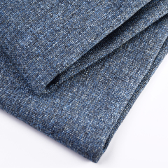 Venta al por mayor nueva tela de lino para sofá de textil lino imitado 100% tela de aspecto de lino de poliéster para tela de sofá