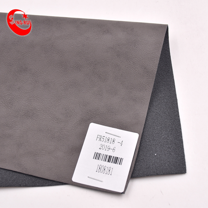 high peeling strength Hydrolysis-resistance Embossed Faux rexine PU synthetic leather surface fabric for making men shoes