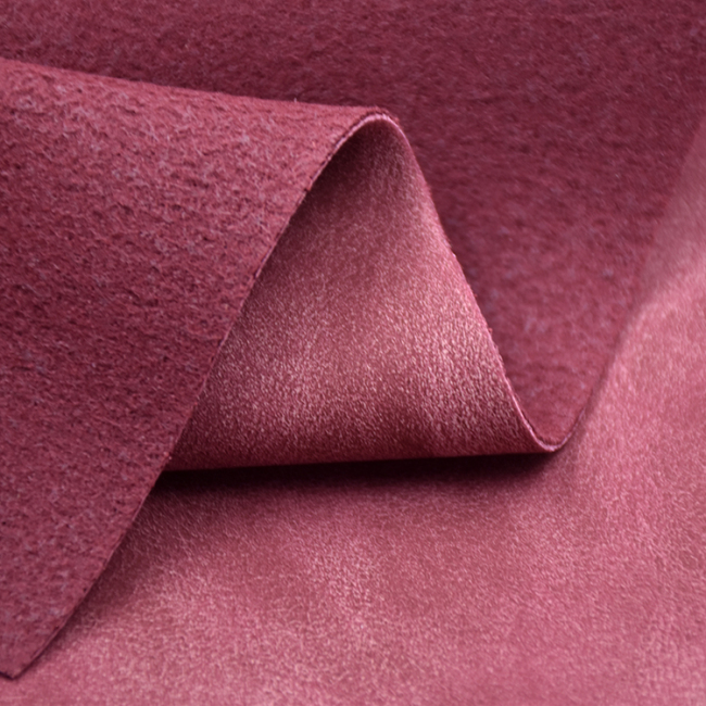 Pink Yangba Leather Faux PU Leather No MOQ Material for shoes