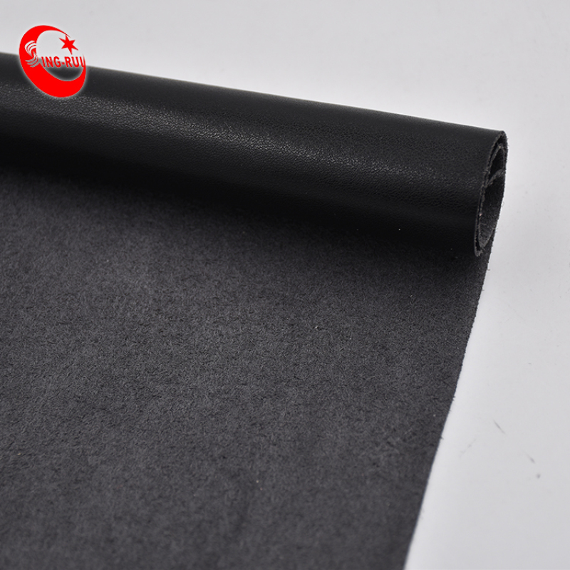 Nonwoven synthetic microfiber leather for shoes
