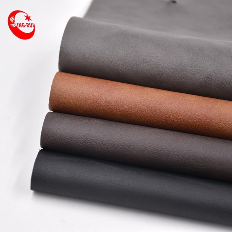 high peeling strength Hydrolysis-resistance Embossed Faux rexine PU synthetic leather surface fabric for making men shoes