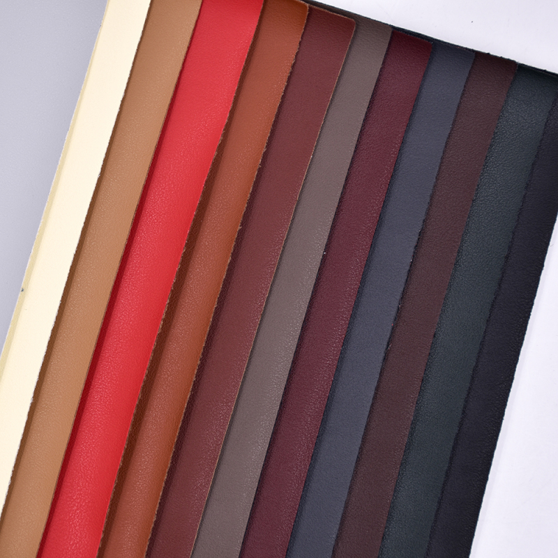 Dmf Free Pu bonded Leather 100% Rpet Backing Fabric Solvent Free 100% Waterborne Recycled Leather For  Bag