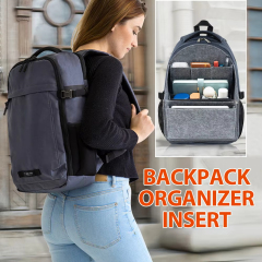 Custom Backpack Organizer Insert - Universal Fit Felt Divider for Rucksacks