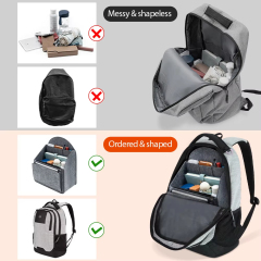 Custom Backpack Organizer Insert - Universal Fit Felt Divider for Rucksacks