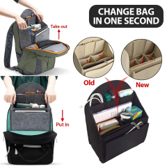 Custom Backpack Organizer Insert - Universal Fit Felt Divider for Rucksacks