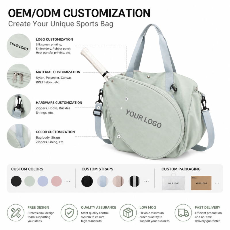 Large Capacity Wholesale 2 in 1 Tennis Racket Tote Bag Waterproof Detachable Sports Duffel Bag Large Capacity Custom Logo