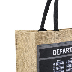 Custom Burlap Jute Tote Bag Gift Bags with Handle  Beach Bags for Women