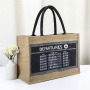Custom Burlap Jute Tote Bag Gift Bags with Handle  Beach Bags for Women