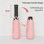 Ultra-light Sun Umbrella Portable Sunscreen UV protection Handle Umbrella Five-fold Umbrella with Adjustable Shoulder Strap