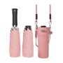 Ultra-light Sun Umbrella Portable Sunscreen UV protection Handle Umbrella Five-fold Umbrella with Adjustable Shoulder Strap