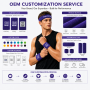 Custom Terry Cloth Sweat Band Set Embroidered Logo Sports Wristband Headband Set for Gym Fitness Running Promotional Gifts