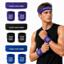 Custom Terry Cloth Sweat Band Set Embroidered Logo Sports Wristband Headband Set for Gym Fitness Running Promotional Gifts