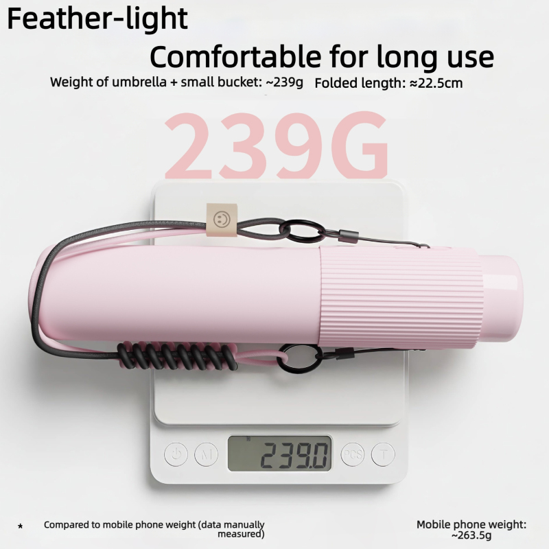 OEM Custom Logo UPF50 Lightweight Portable Shoulder Strap Compact Travel Sun Rain Umbrella for Women