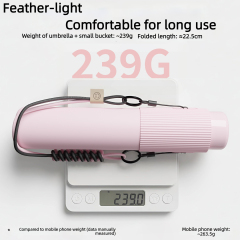 OEM Custom Logo UPF50 Lightweight Portable Shoulder Strap Compact Travel Sun Rain Umbrella for Women