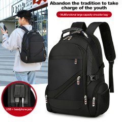 Large capacity multifunctional business travel computer backpack leisure backpack USB charging rain cover