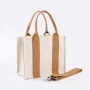 High Quality Double-sided Handbag Grocery Shopping Bag Women Cotton Canvas Tote Bags With Pocket Eco-friendly Tote Bags