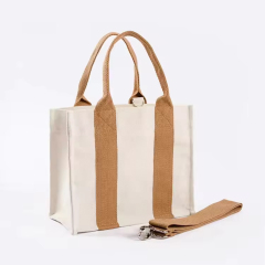 High Quality Double-sided Handbag Grocery Shopping Bag Women Cotton Canvas Tote Bags With Pocket Eco-friendly Tote Bags