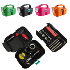 Mini Hardware Professional Battery Led Flashlight Household Home Use Box Repair Hand Tool Set Kit 29 Pcs Emergent Socket Mini Hardware Professional Battery Led Flashlight Household Home Use Box Repair Hand Tool Set Kit 29 Pcs Emergent Socket