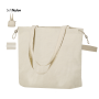 Custom Logo Soft Nylon Foldable Tote Bag  Lightweight Drawstring Shopping Bag with Inner Pocket and Elastic Strap for Travel