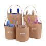 Cute Bunny Ear Jute Tote Bag Large Capacity, Foldable Stylish for Work Shopping
