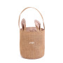Cute Bunny Ear Jute Tote Bag Large Capacity, Foldable Stylish for Work Shopping