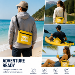 Custom Logo Waterproof Crossbody Bag IPX7 PVC Dry Shoulder Chest Pouch OEM for Outdoor Sports Brand Wholesale