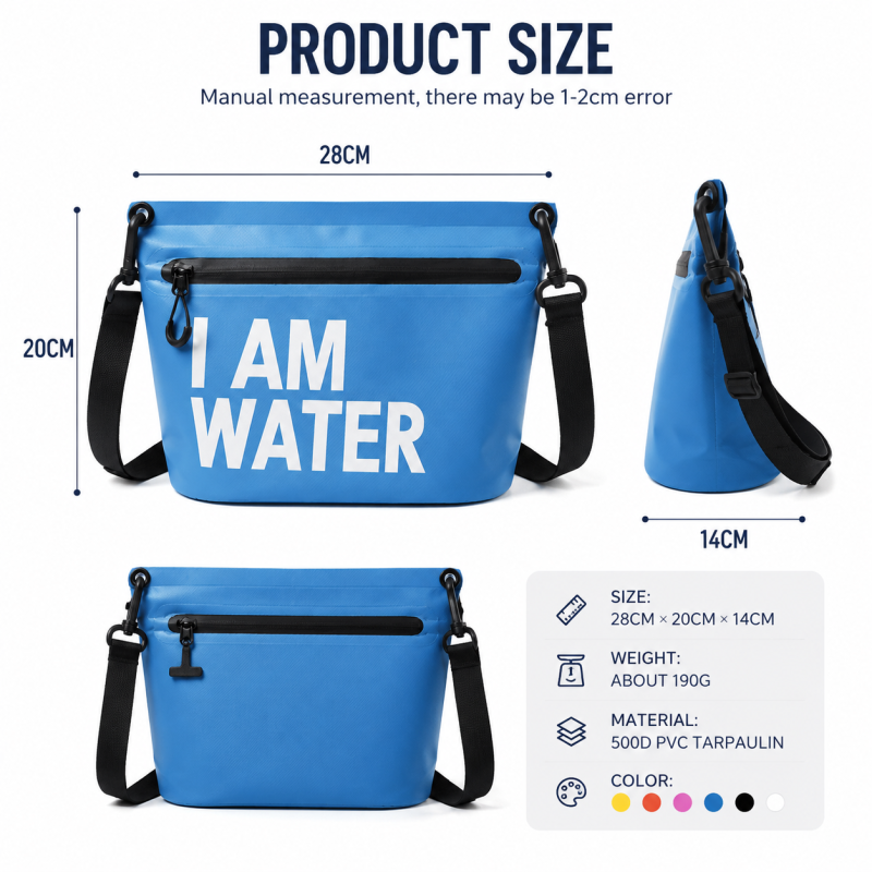 Custom Logo Waterproof Crossbody Bag IPX7 PVC Dry Shoulder Chest Pouch OEM for Outdoor Sports Brand Wholesale