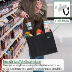 Heavy-Duty Grocery Shopping Bag  Large Capacity  Sturdy Handles